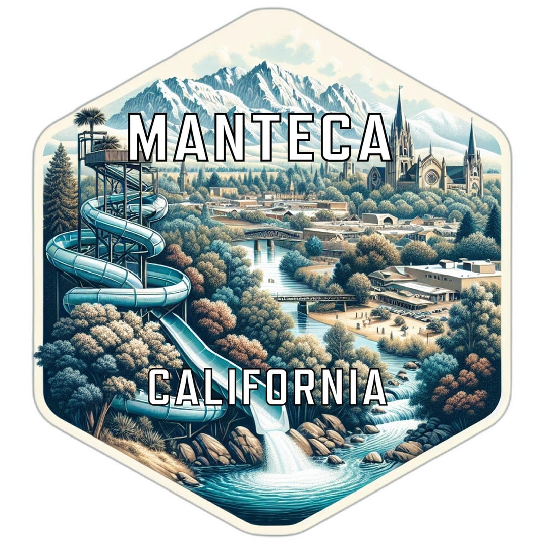 Manteca California Travel Destination Souvenir Vinyl Decal Sticker Image 1