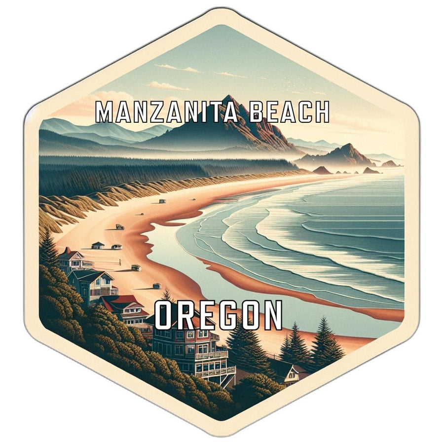 Manzanita Beach Oregon Travel Destination Souvenir Vinyl Decal Sticker Image 1