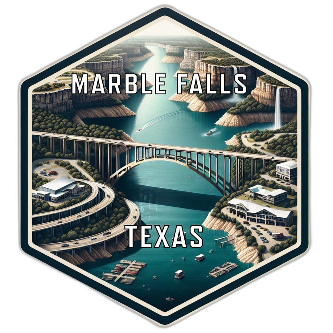 Marble Falls Texas Travel Destination Souvenir Vinyl Decal Sticker Image 1