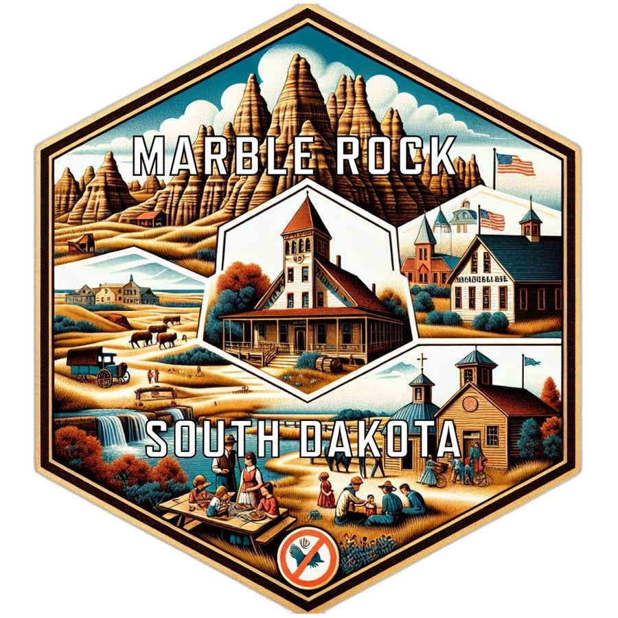 Marble Rock South Dakota Travel Destination Souvenir Vinyl Decal Sticker Image 1