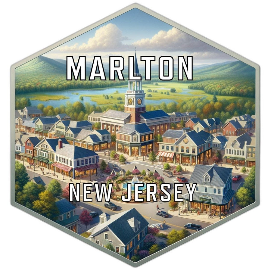 Marlton Jersey Travel Destination Souvenir Vinyl Decal Sticker Image 1