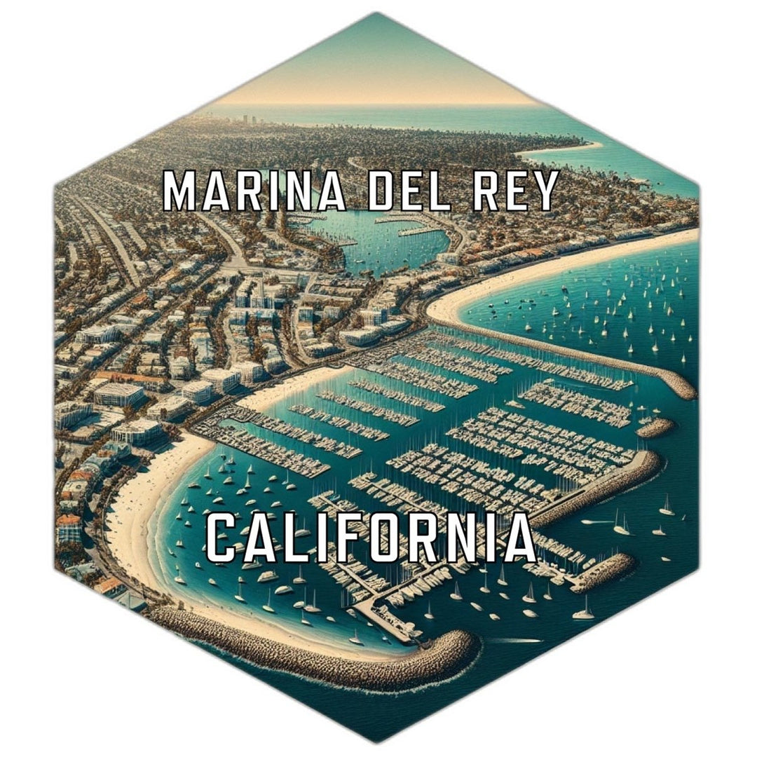 Marina Del Rey California Travel Destination Souvenir Vinyl Decal Sticker Image 1