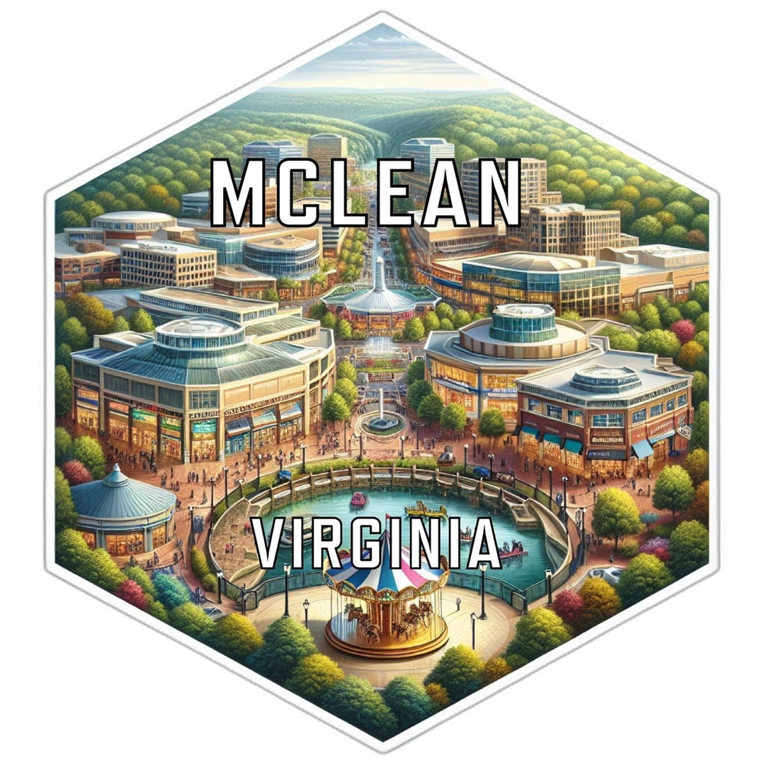 Mclean Virginia Travel Destination Souvenir Vinyl Decal Sticker Image 1