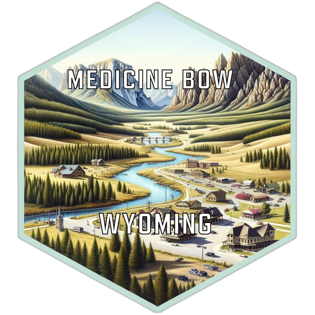 Medicine Bow Wyoming Travel Destination Souvenir Vinyl Decal Sticker Image 1