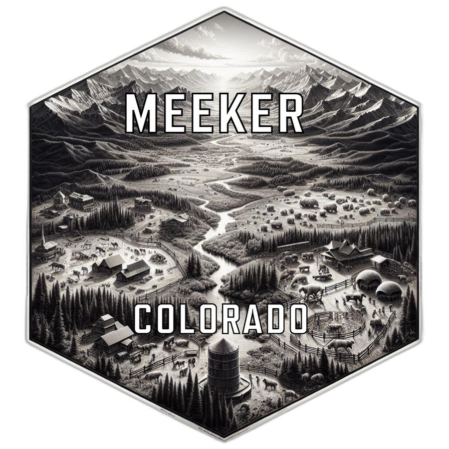 Meeker Colorado Travel Destination Souvenir Vinyl Decal Sticker Image 1