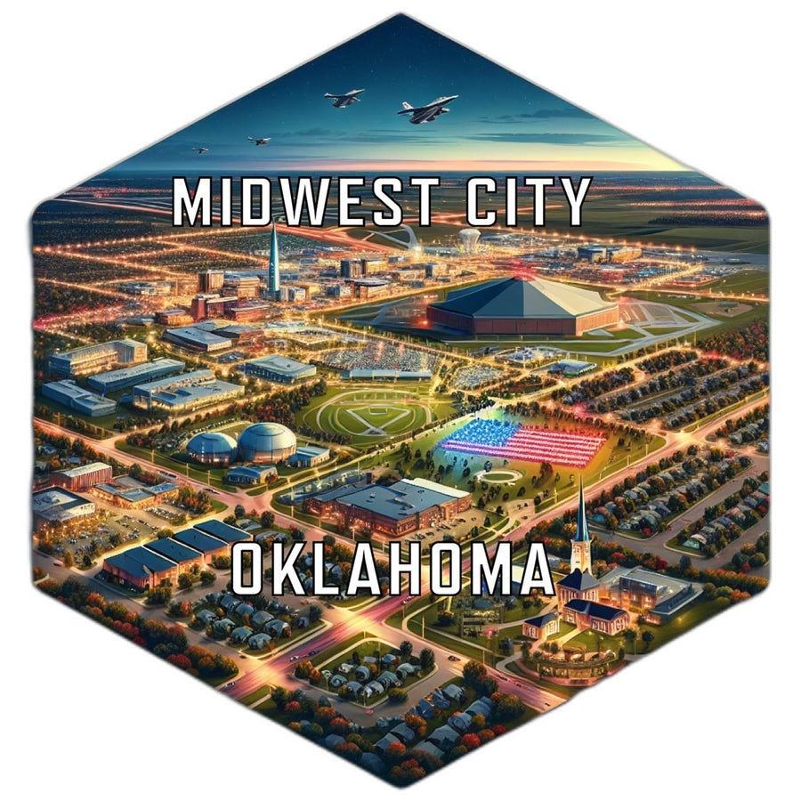 Midwest City Oklahoma Travel Destination Souvenir Vinyl Decal Sticker Image 1