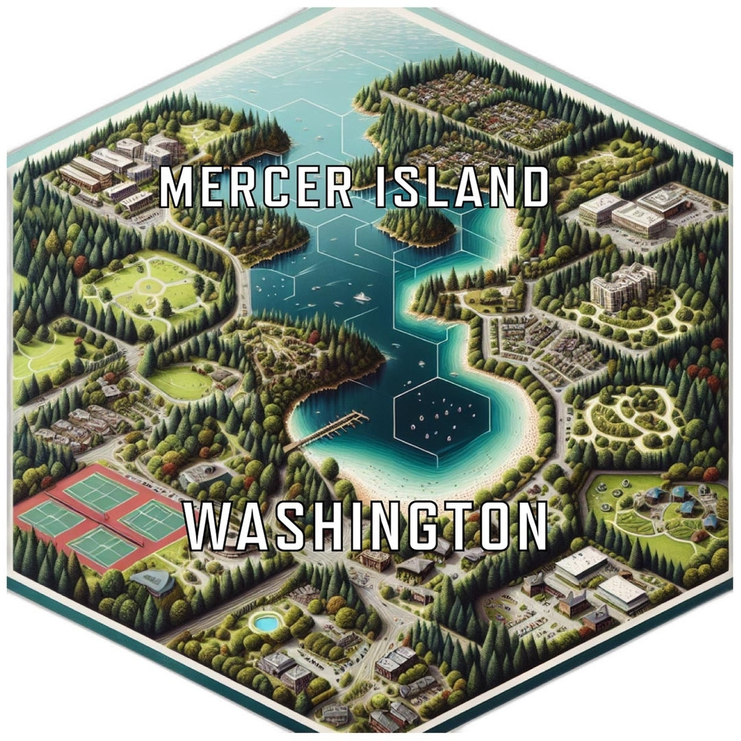 Mercer Island Washington Travel Destination Souvenir Vinyl Decal Sticker Image 1