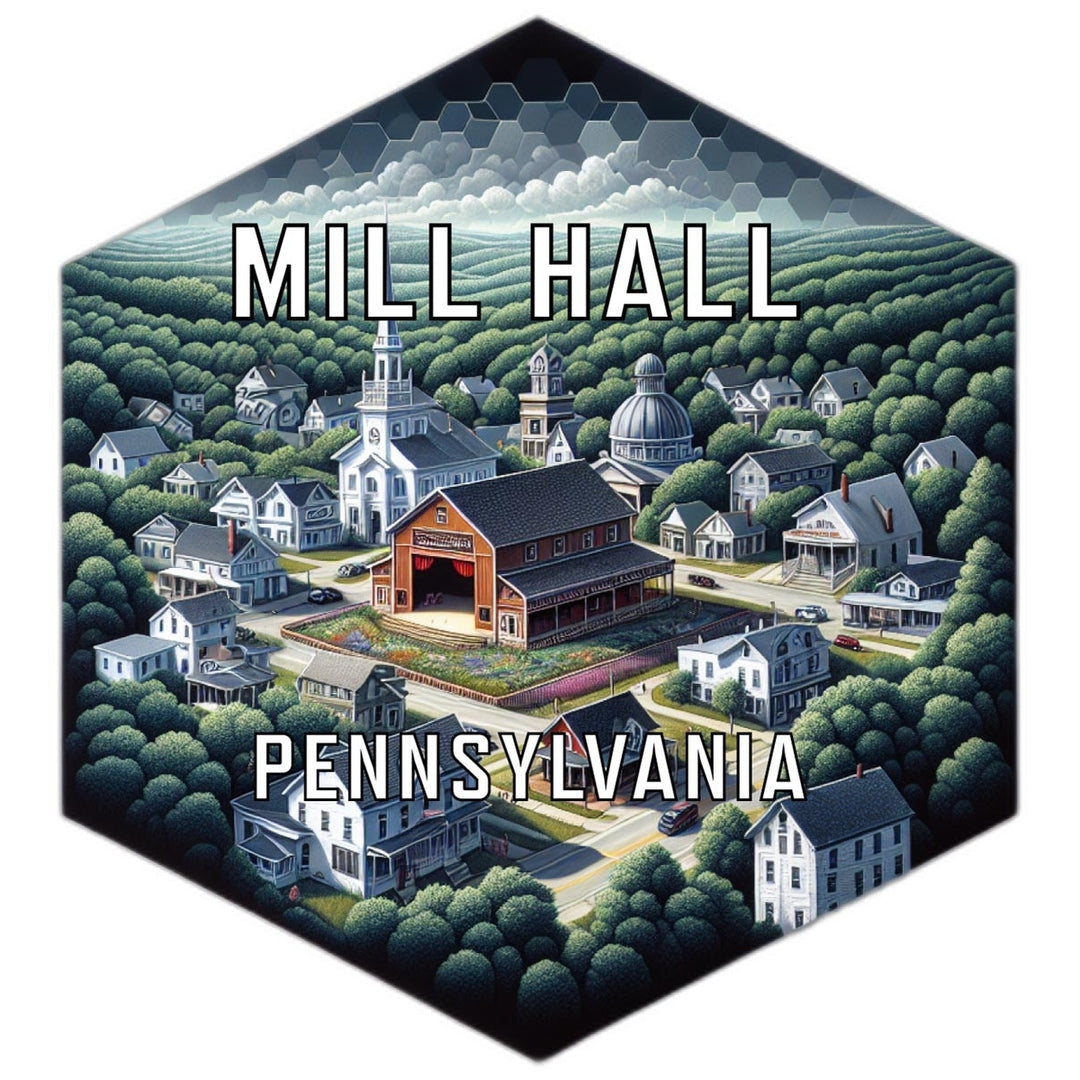 Mill Hall Pennsylvania Travel Destination Souvenir Vinyl Decal Sticker Image 1