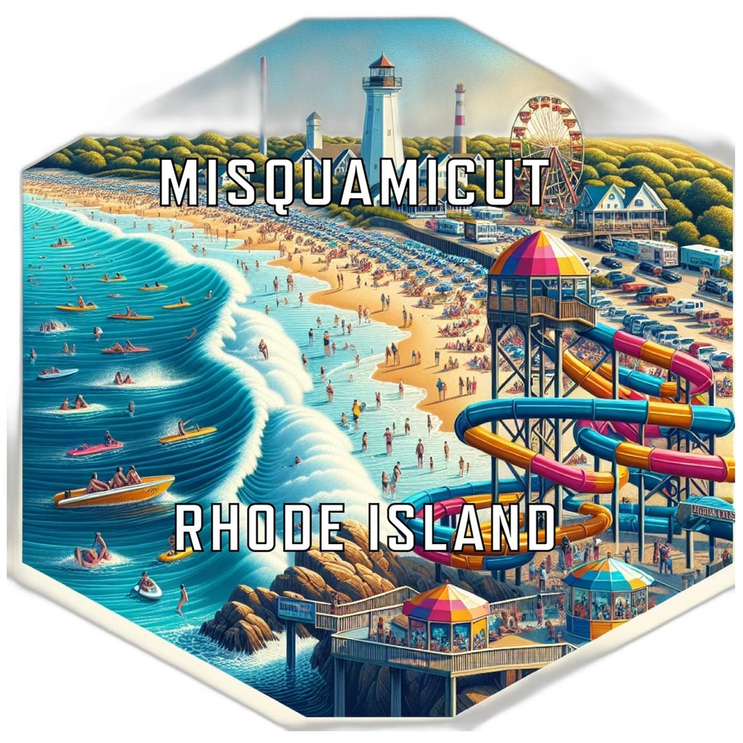 Misquamicut Rhode Island Travel Destination Souvenir Vinyl Decal Sticker Image 1