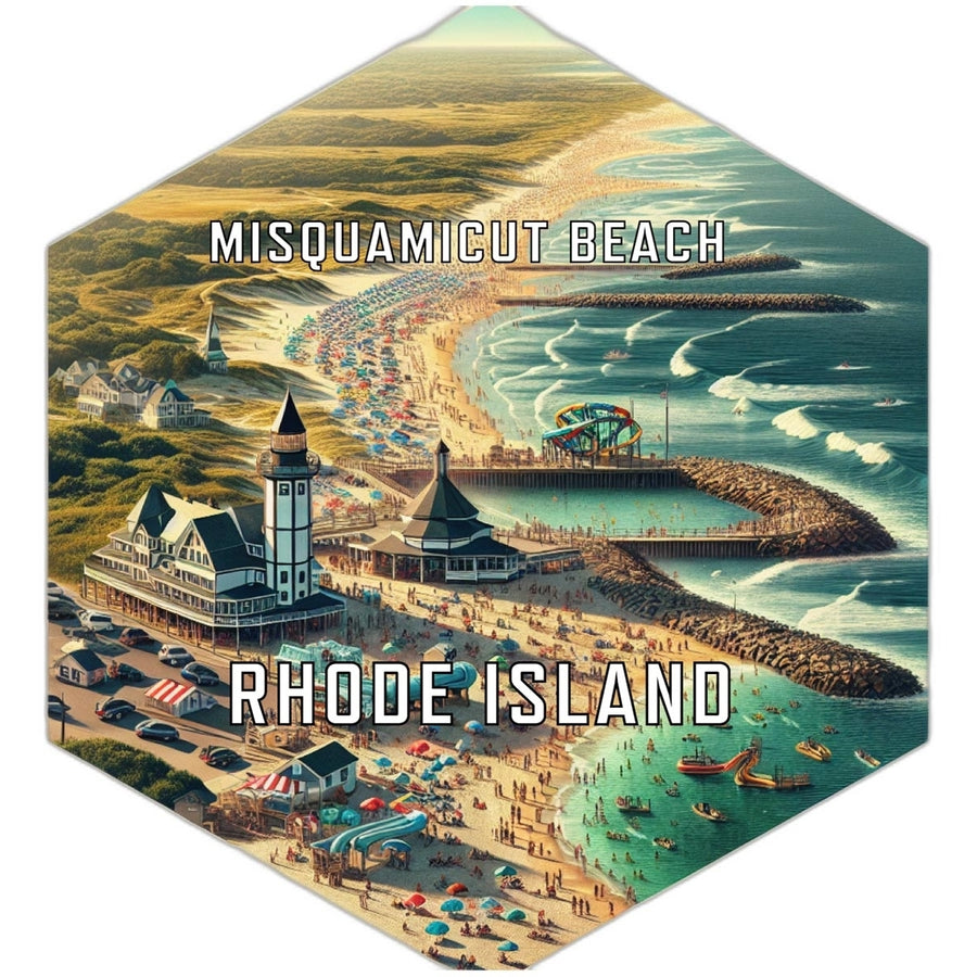 Misquamicut Beach Rhode Island Travel Destination Souvenir Vinyl Decal Sticker Image 1