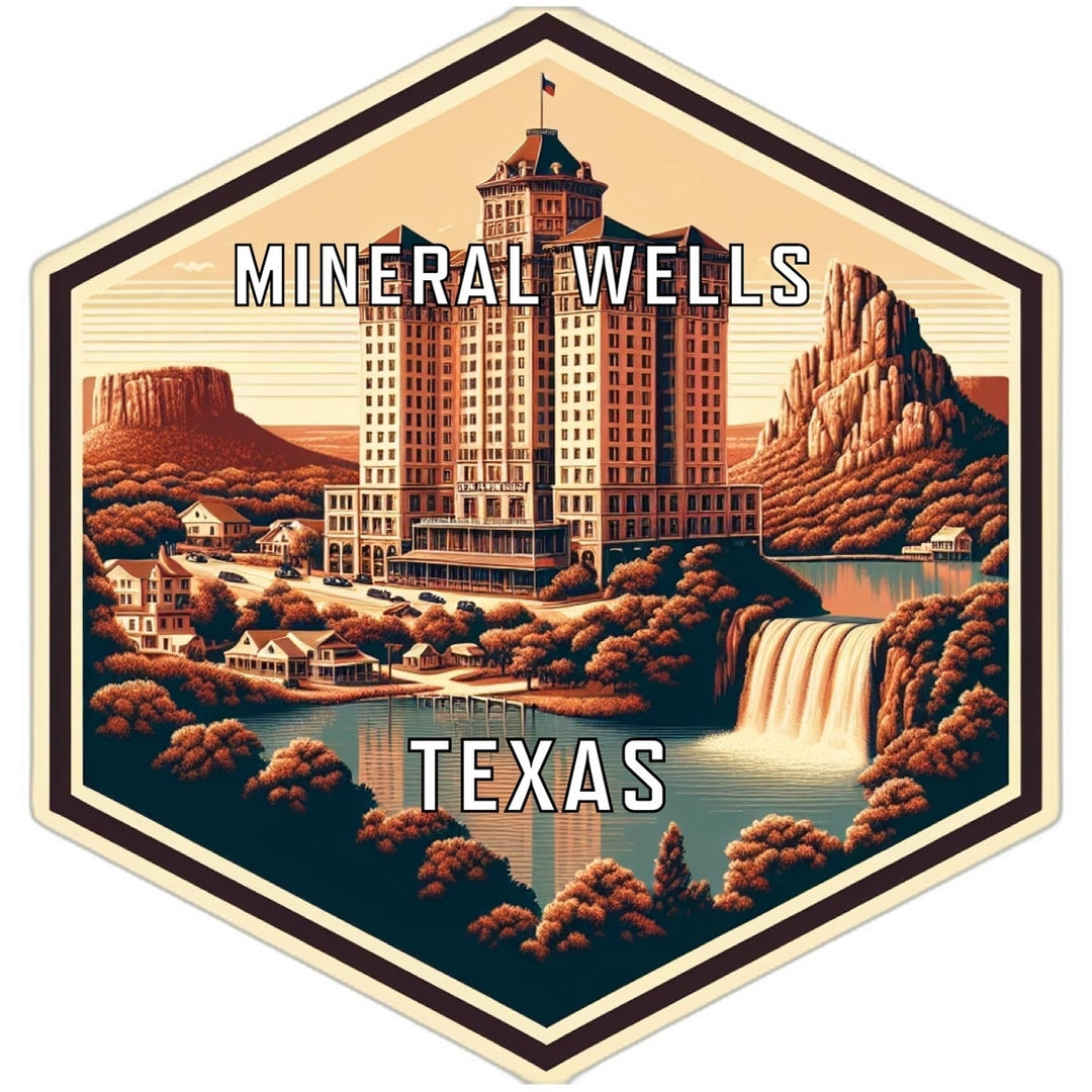 Mineral Wells Texas Travel Destination Souvenir Vinyl Decal Sticker Image 1