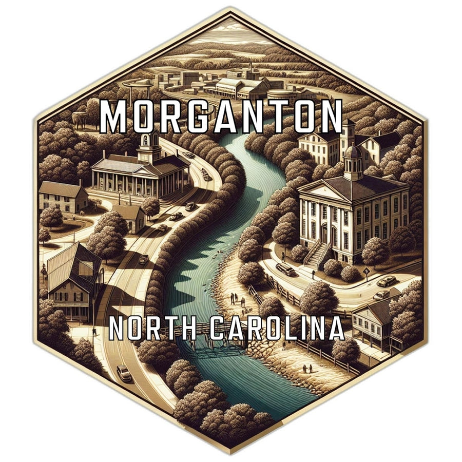 Morganton North Carolina Travel Destination Souvenir Vinyl Decal Sticker Image 1