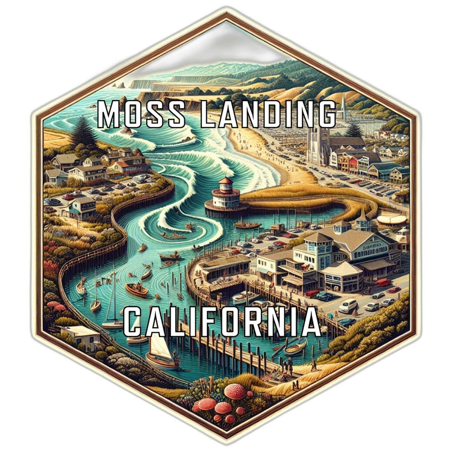 Moss Landing California Travel Destination Souvenir Vinyl Decal Sticker Image 1