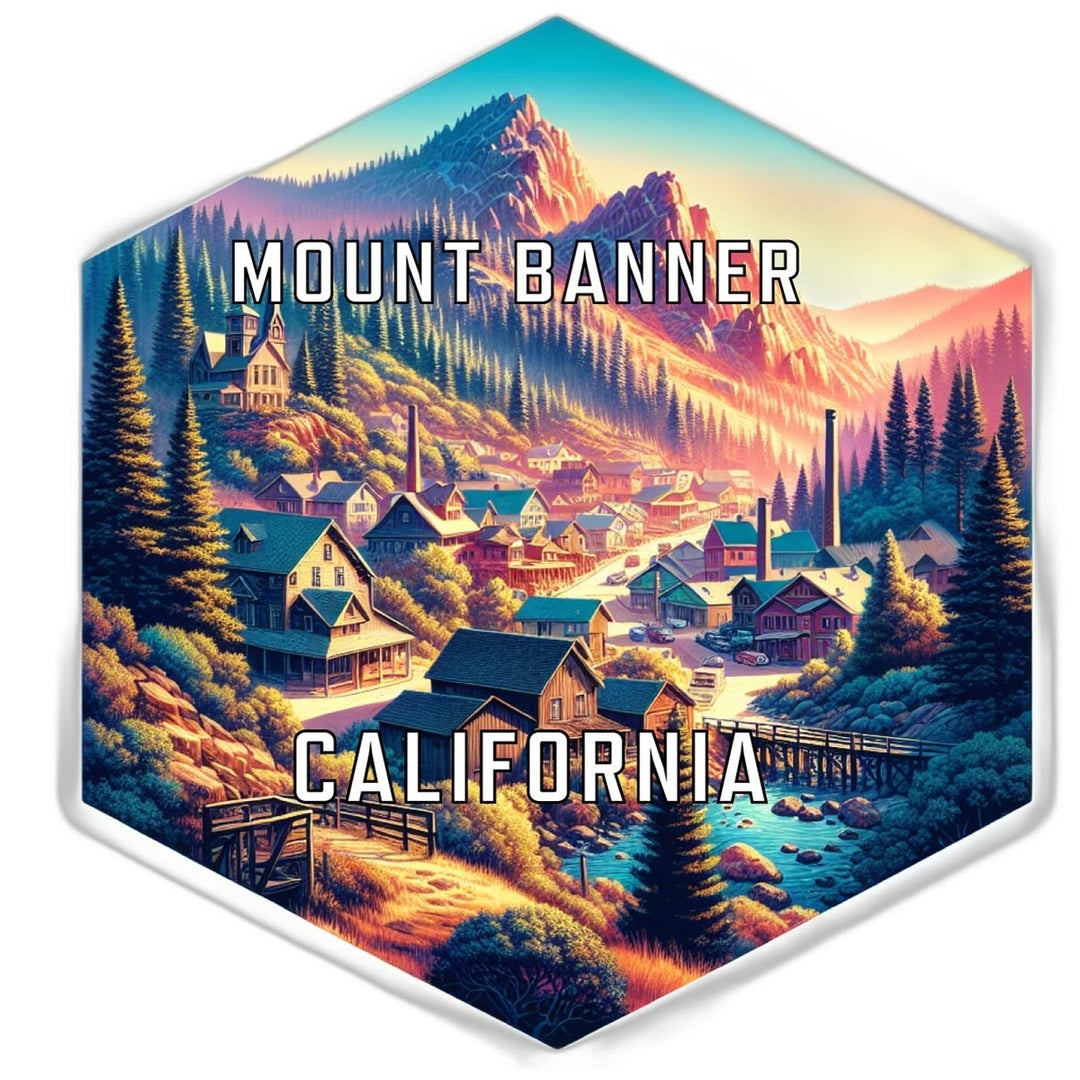 Mount Banner California Travel Destination Souvenir Vinyl Decal Sticker Image 1