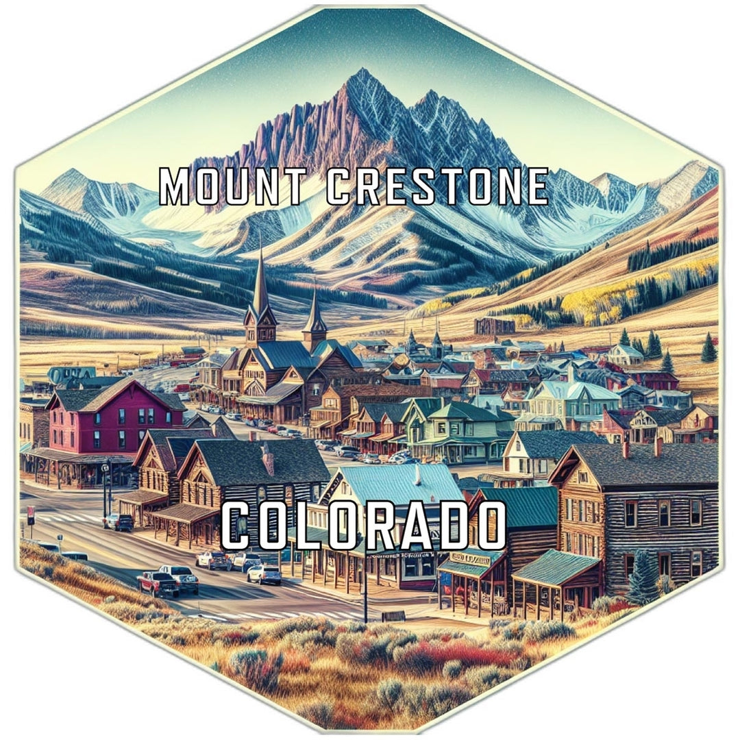 Mount Crestone Colorado Travel Destination Souvenir Vinyl Decal Sticker Image 1