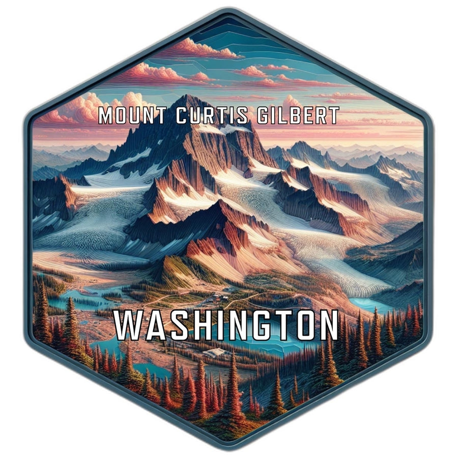 Mount Curtis Gilbert Washington Travel Destination Souvenir Vinyl Decal Sticker Image 1