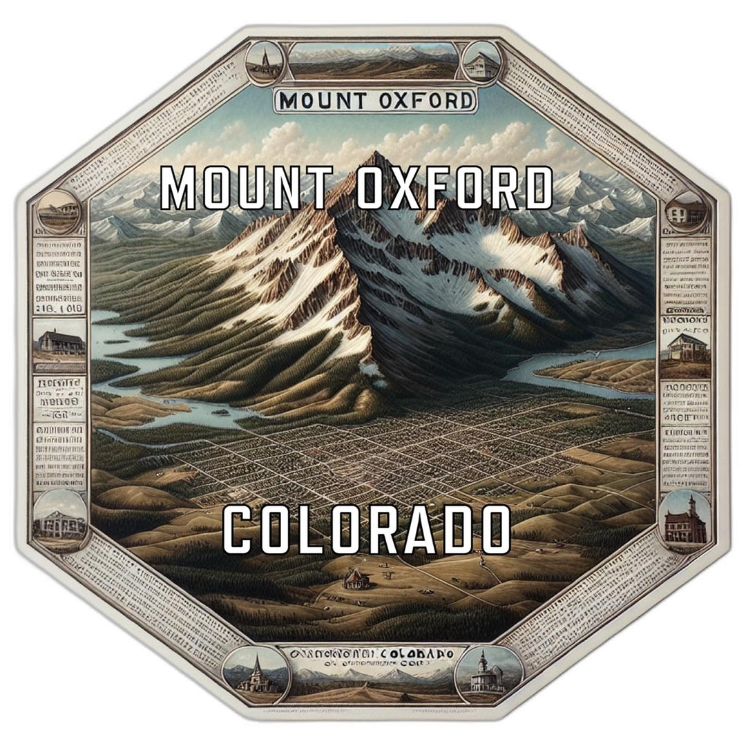 Mount Oxford Colorado Travel Destination Souvenir Vinyl Decal Sticker Image 1