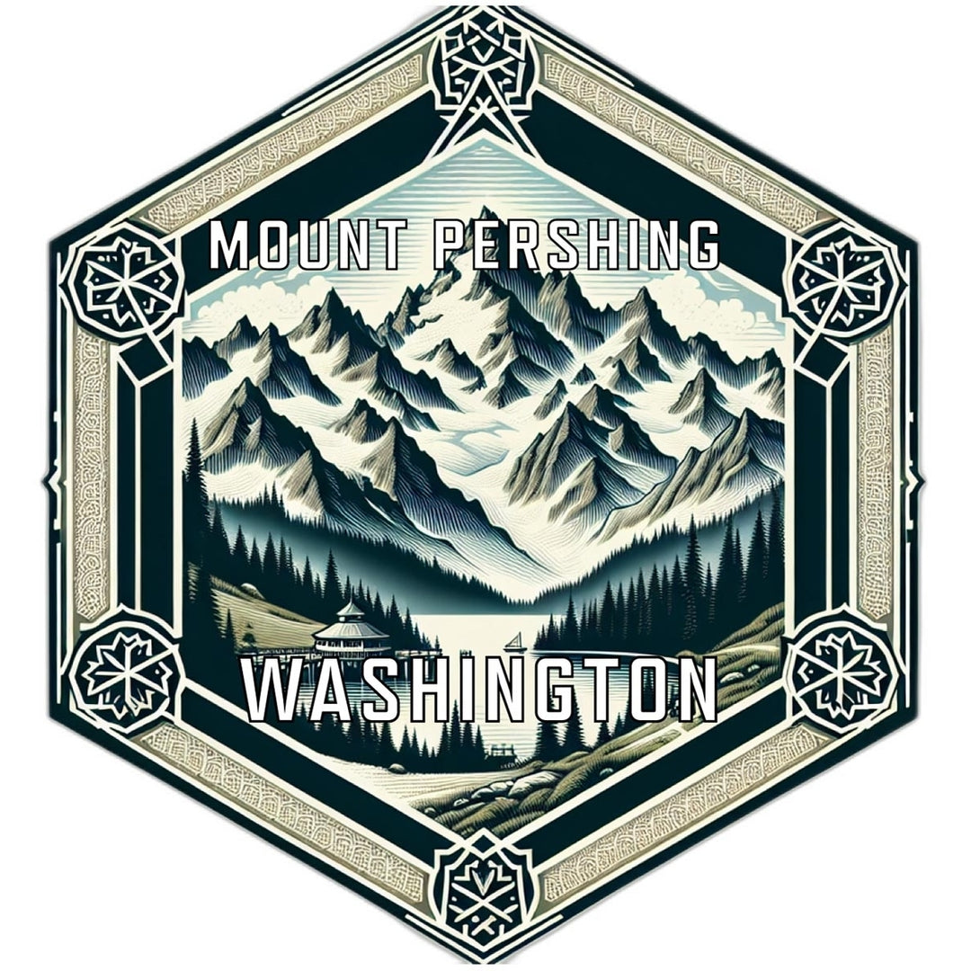 Mount Pershing Washington Travel Destination Souvenir Vinyl Decal Sticker Image 1