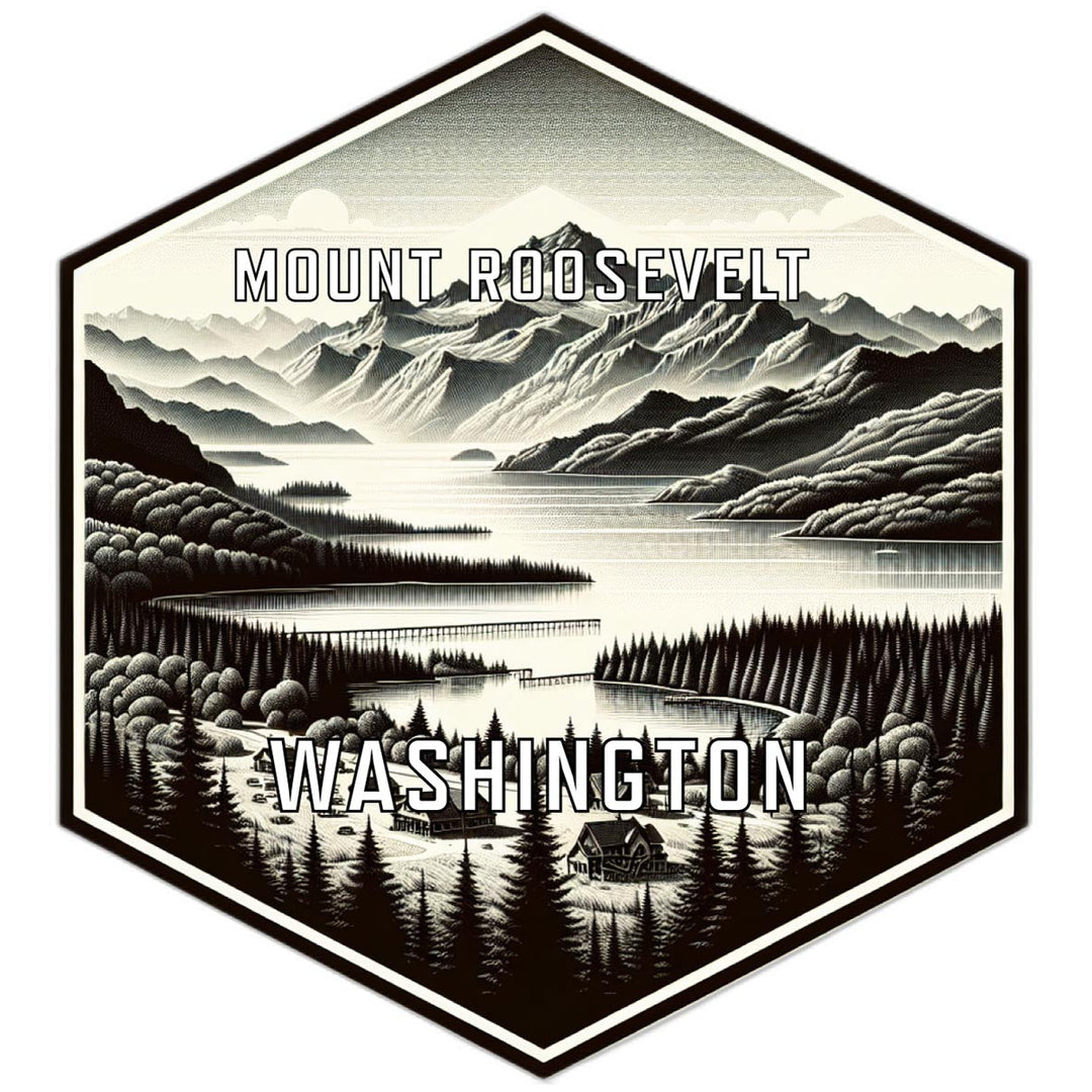 Mount Roosevelt Washington Travel Destination Souvenir Vinyl Decal Sticker Image 1