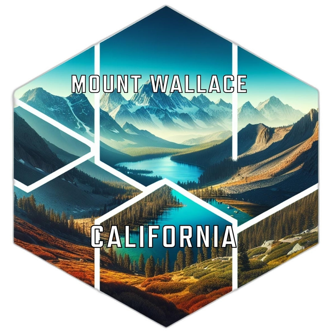 Mount Wallace California Travel Destination Souvenir Vinyl Decal Sticker Image 1