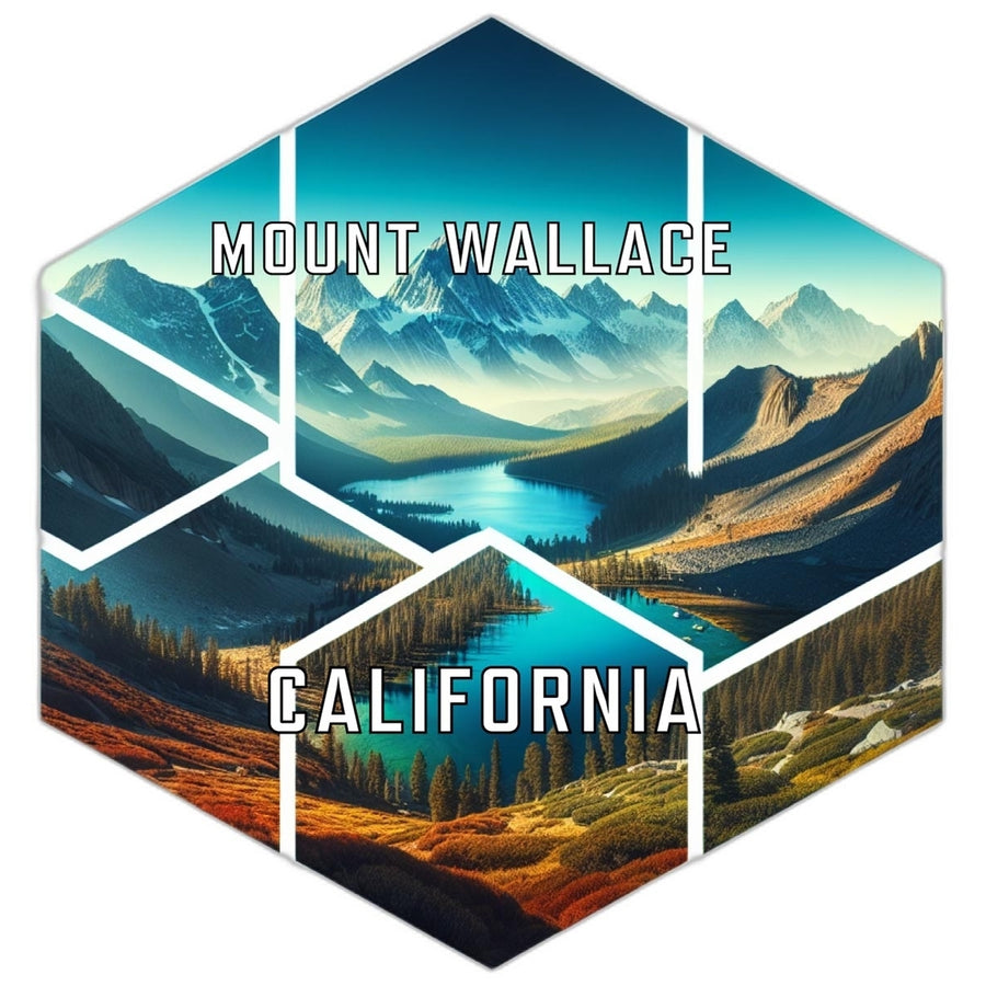 Mount Wallace California Travel Destination Souvenir Vinyl Decal Sticker Image 1