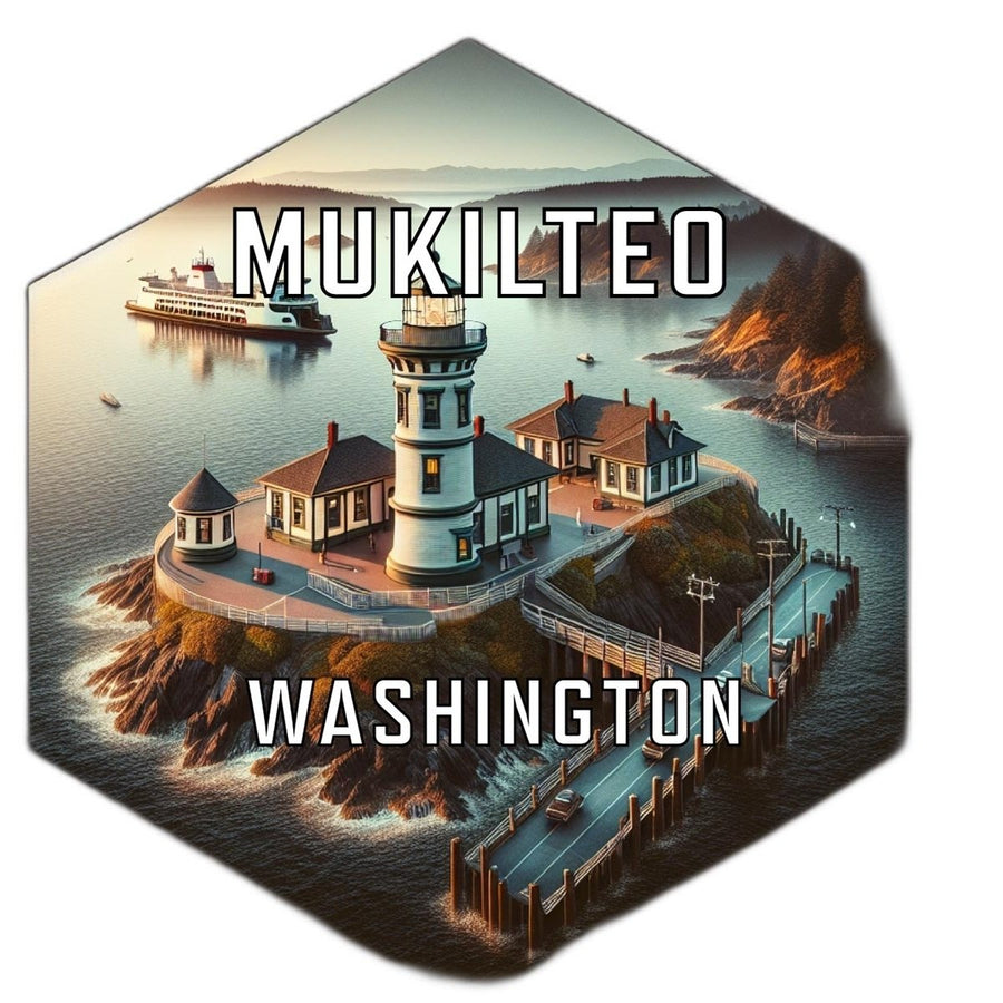 Mukilteo Washington Travel Destination Souvenir Vinyl Decal Sticker Image 1