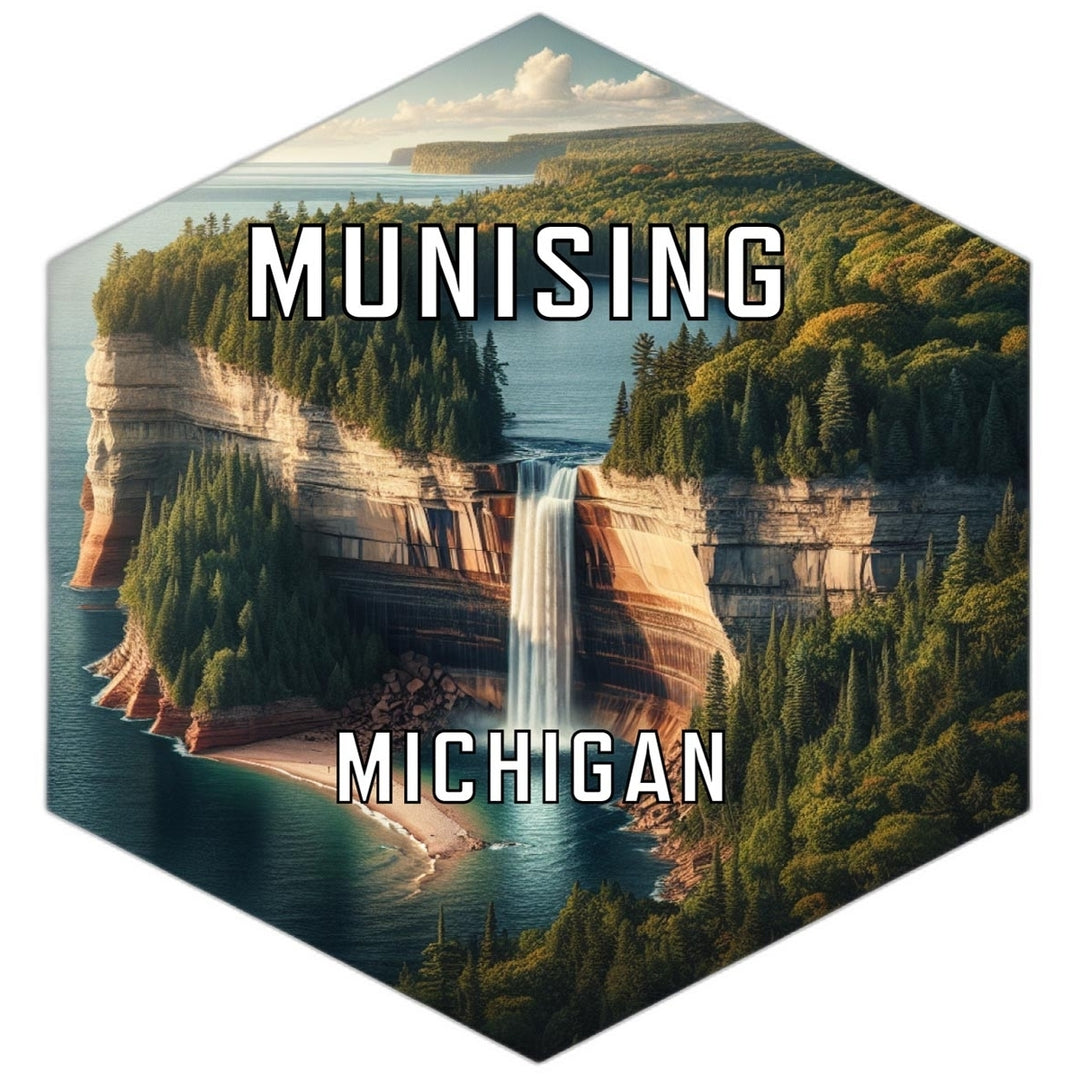 Munising Michigan Travel Destination Souvenir Vinyl Decal Sticker Image 1