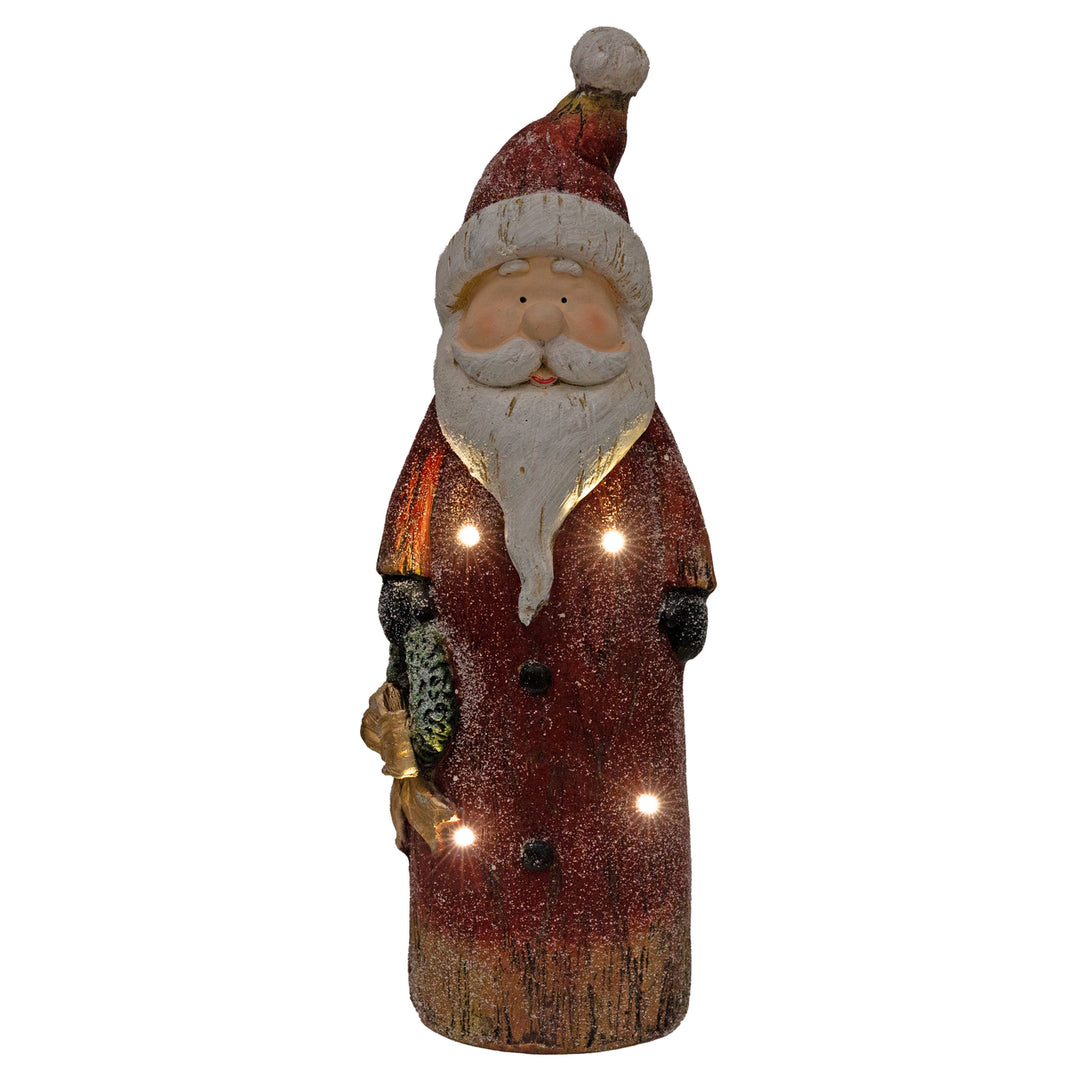 Sunnydaze Rustic Santa Indoor Pre-Lit LED Christmas Statue - 24 in Image 7