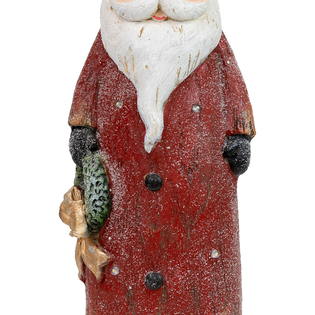 Sunnydaze Rustic Santa Indoor Pre-Lit LED Christmas Statue - 24 in Image 10