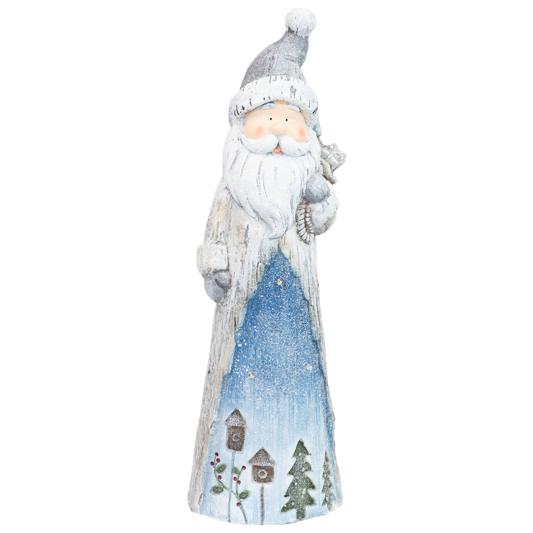 Sunnydaze Rustic Father Christmas Indoor Pre-Lit LED Statue - 27 in Image 1