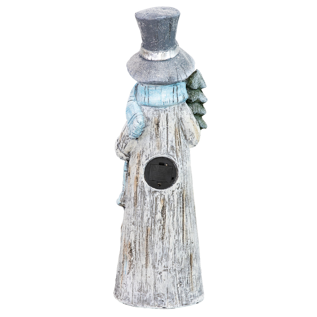 Sunnydaze Rustic Frosty Indoor Pre-Lit LED Christmas Statue - 26 in Image 10