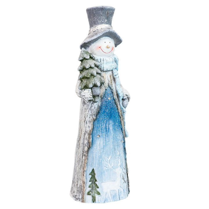 Sunnydaze Rustic Frosty Indoor Pre-Lit LED Christmas Statue - 26 in Image 9