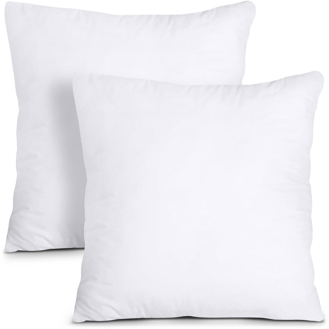 Utopia Bedding Throw Pillows Insert (Pack of 2, White) - 18 x 18 Inches Bed and Couch Pillows - Indoor Decorative Image 1