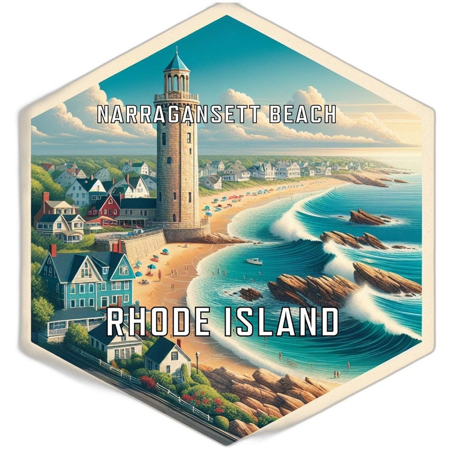 Narragansett Beach Rhode Island Travel Destination Souvenir Vinyl Decal Sticker Image 1