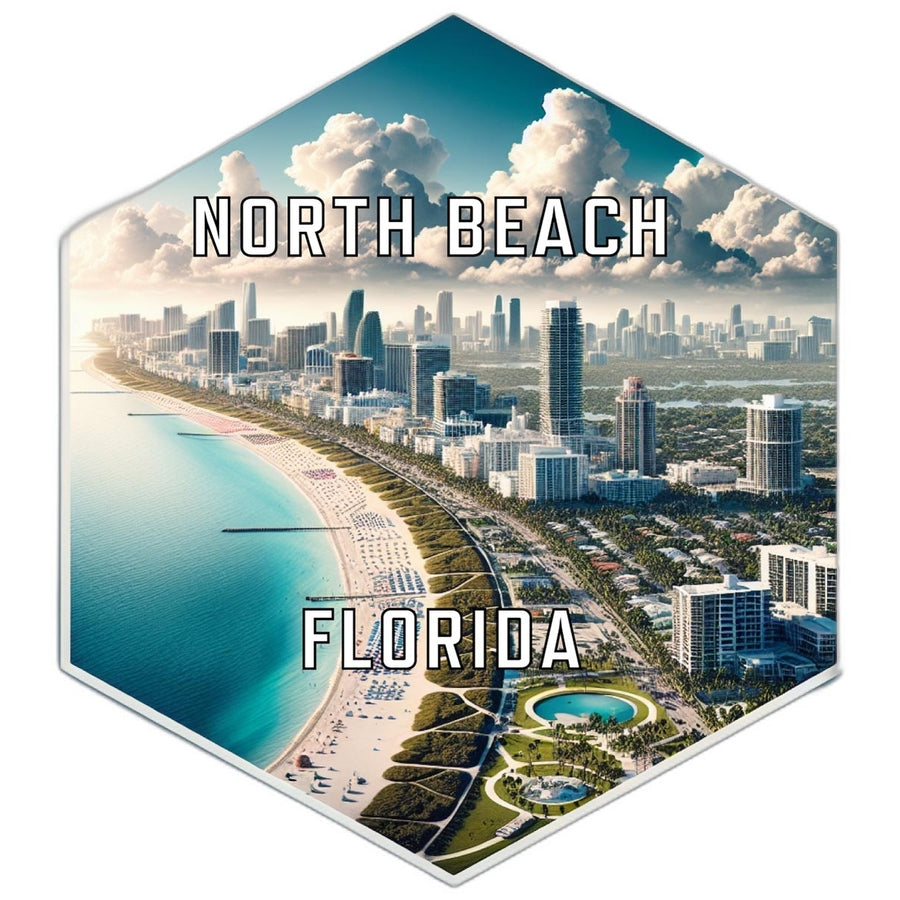 North Beach Florida Travel Destination Souvenir Vinyl Decal Sticker Image 1