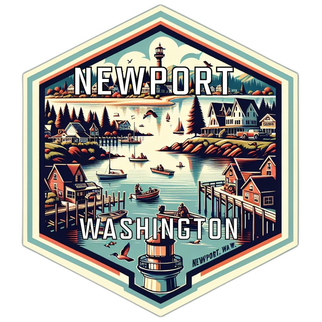 Newport Washington Travel Destination Souvenir Vinyl Decal Sticker Image 1