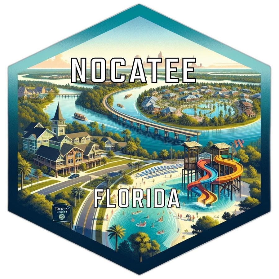 Nocatee Florida Travel Destination Souvenir Vinyl Decal Sticker Image 1