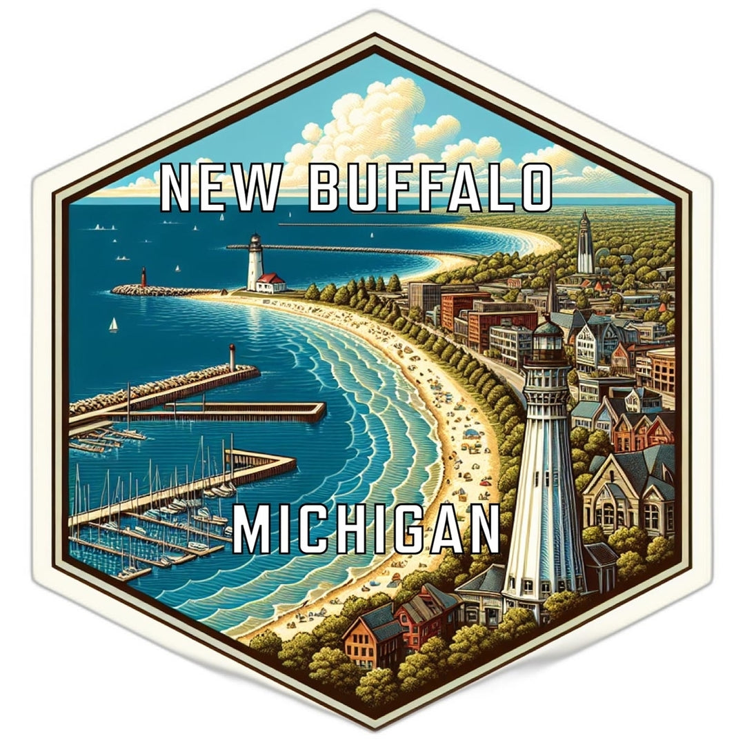 Buffalo Michigan Travel Destination Souvenir Vinyl Decal Sticker Image 1