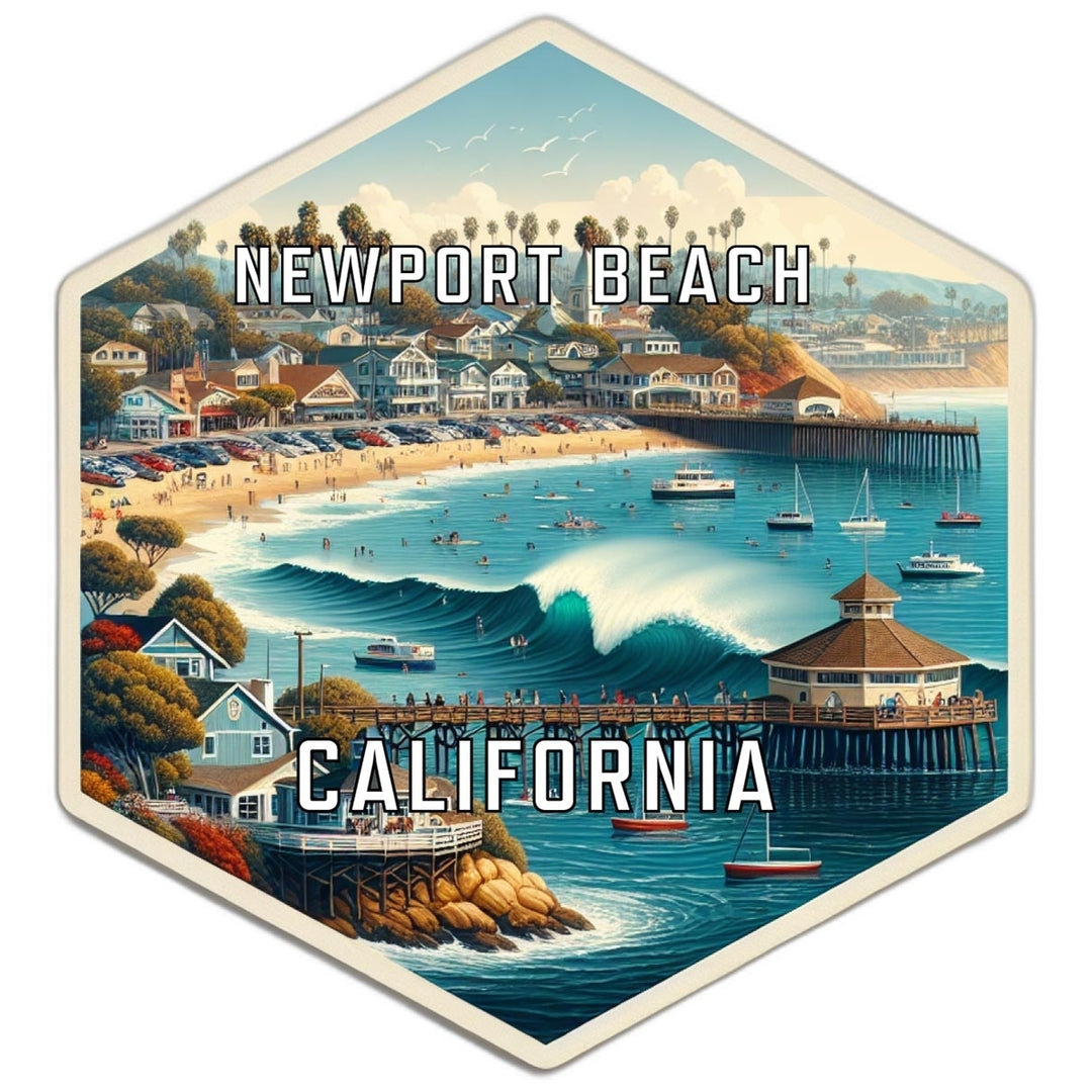 Newport Beach California Travel Destination Souvenir Vinyl Decal Sticker Image 1