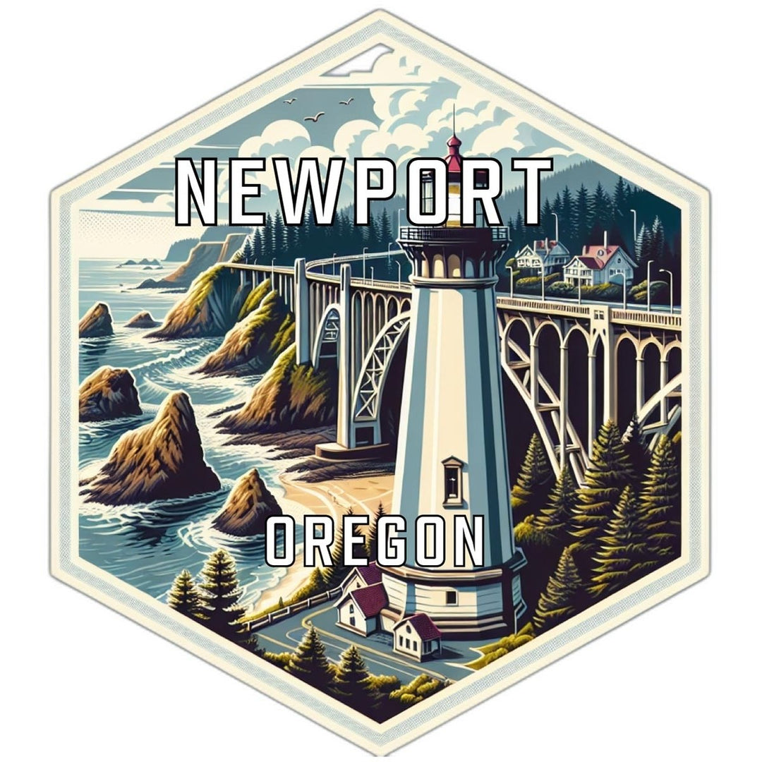 Newport Oregon Travel Destination Souvenir Vinyl Decal Sticker Image 1