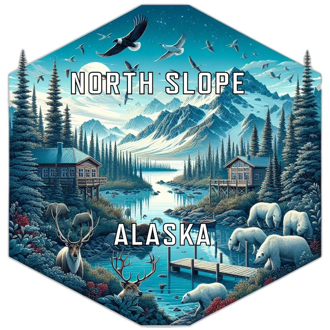 North Slope Alaska Travel Destination Souvenir Vinyl Decal Sticker Image 1