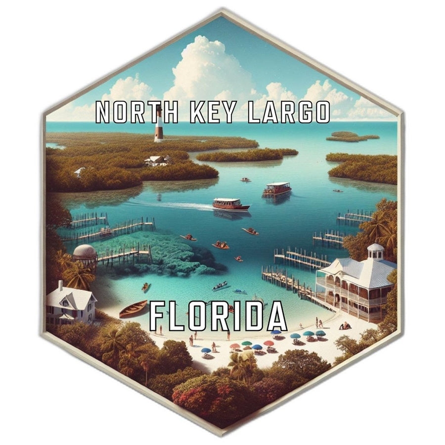 North Key Largo Florida Travel Destination Souvenir Vinyl Decal Sticker Image 1