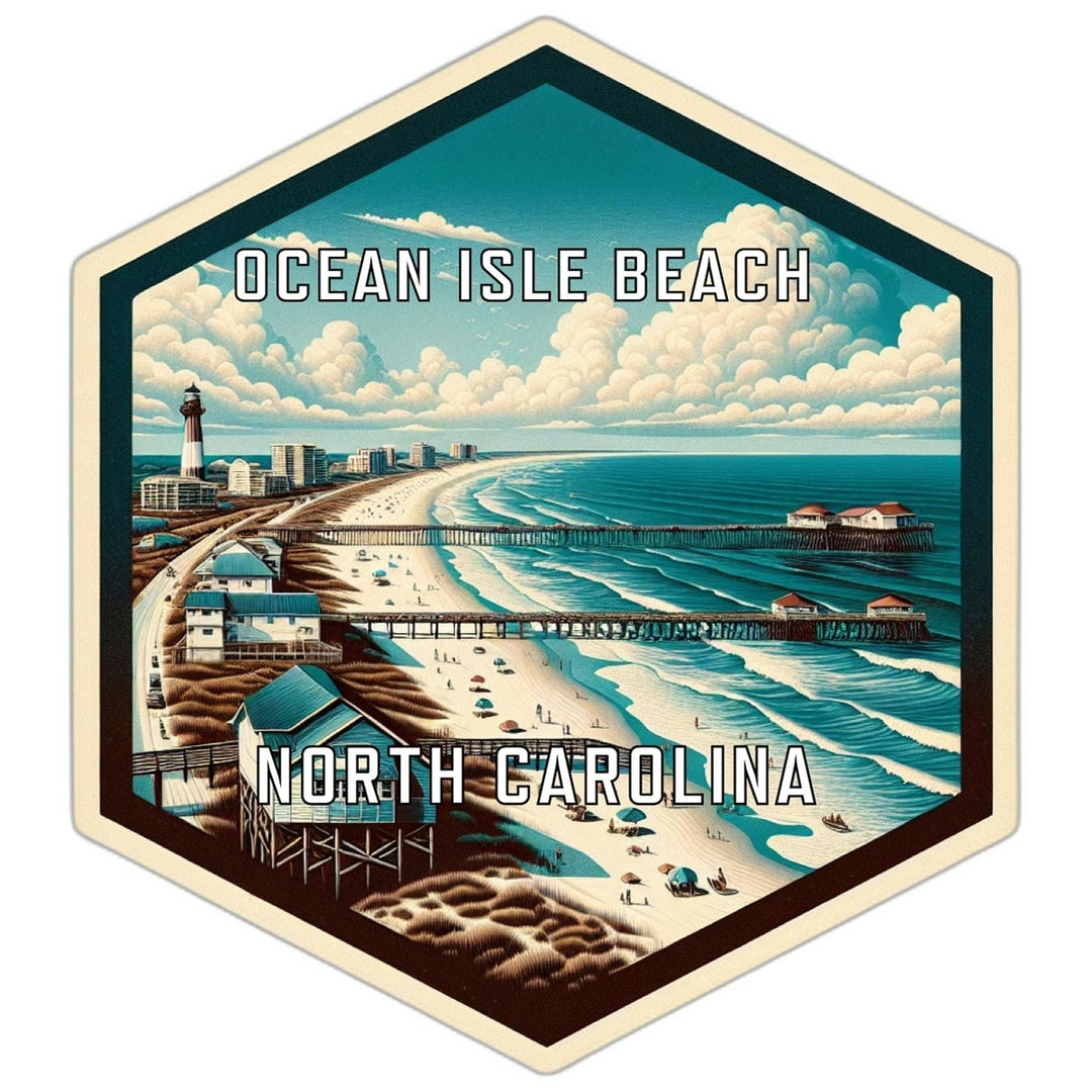 Ocean Isle Beach North Carolina Travel Destination Souvenir Vinyl Decal Sticker Image 1