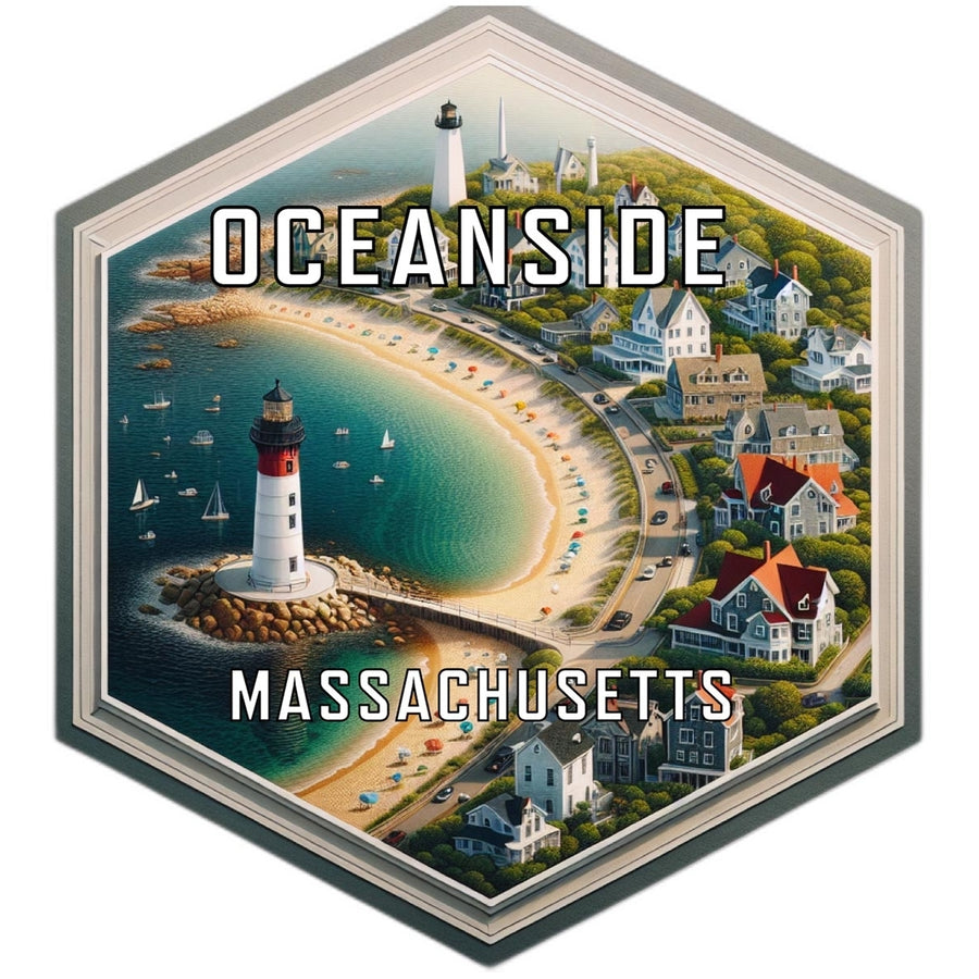 Oceanside Massachusetts Travel Destination Souvenir Vinyl Decal Sticker Image 1