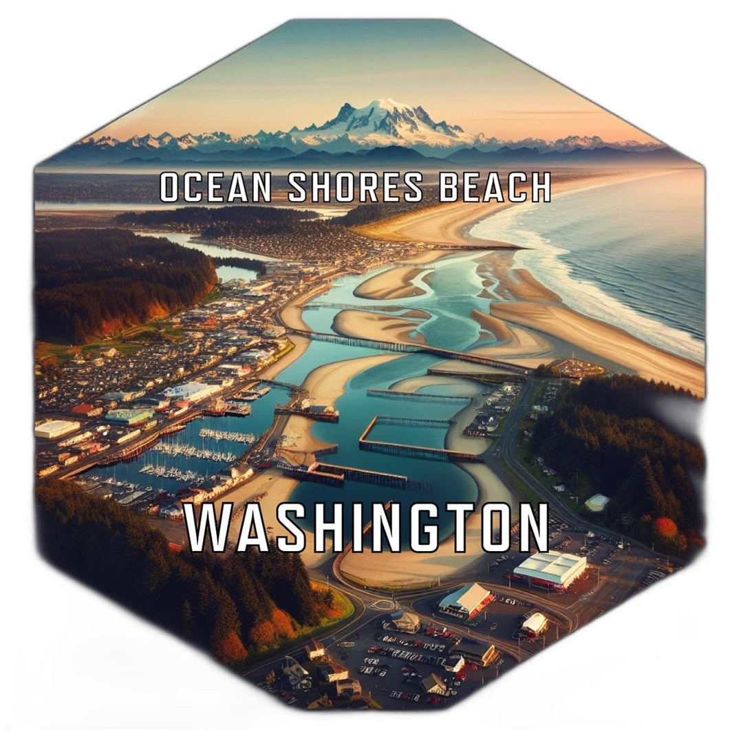 Ocean Shores Beach Washington Travel Destination Souvenir Vinyl Decal Sticker Image 1