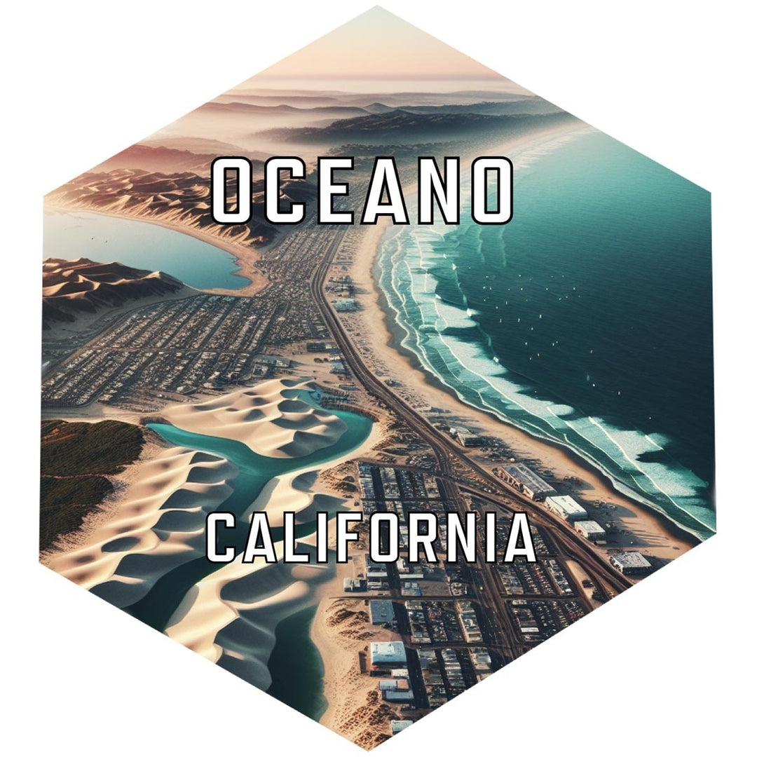 Oceano California Travel Destination Souvenir Vinyl Decal Sticker Image 1