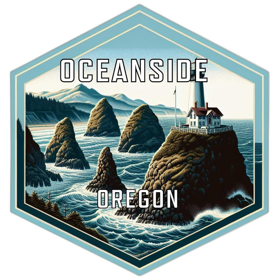 Oceanside Oregon Travel Destination Souvenir Vinyl Decal Sticker Image 1