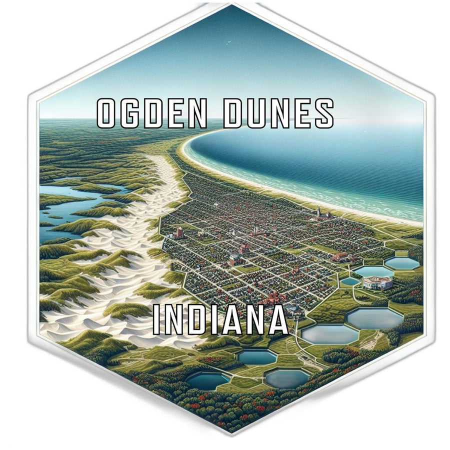 Ogden Dunes Indiana Travel Destination Souvenir Vinyl Decal Sticker Image 1