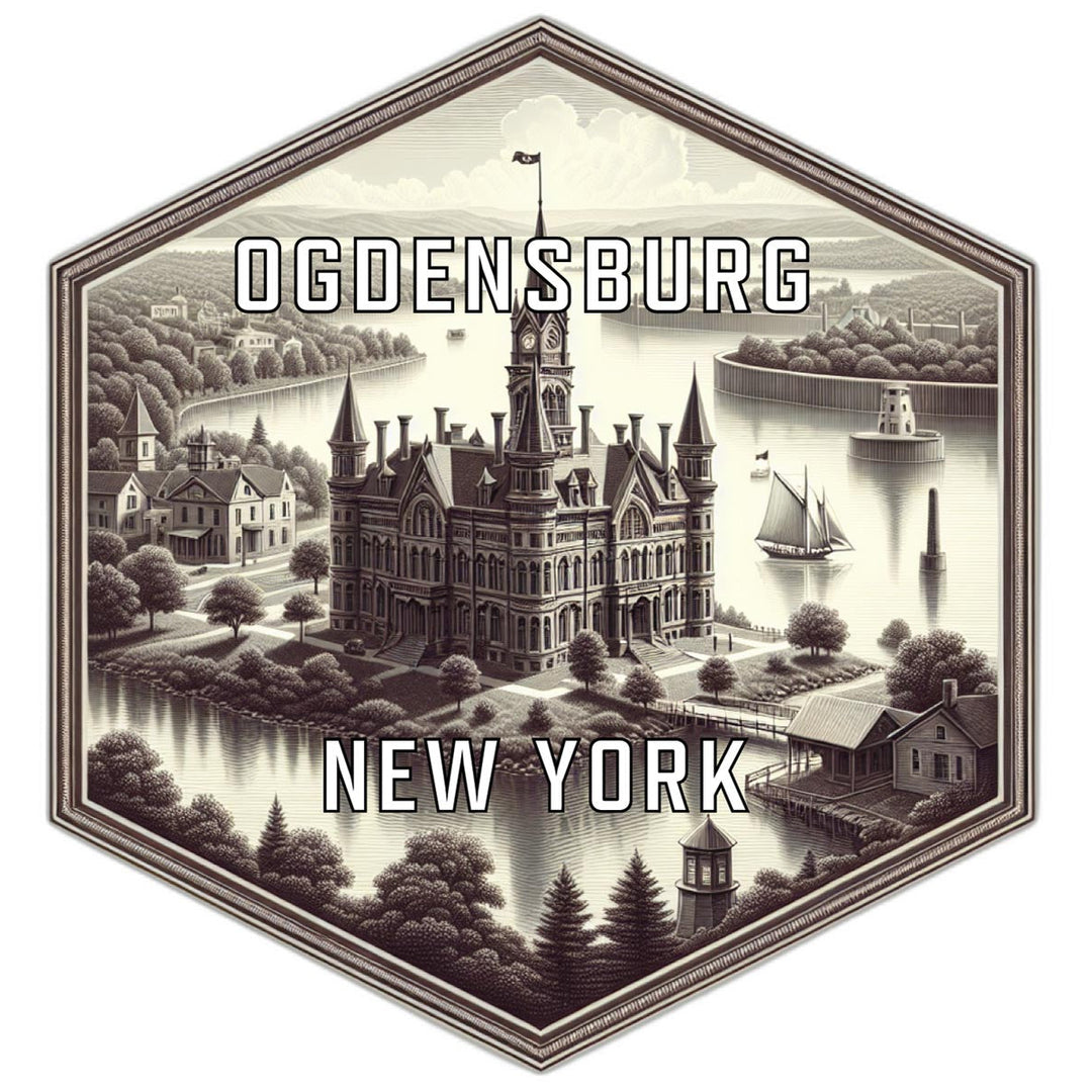 Ogdensburg York Travel Destination Souvenir Vinyl Decal Sticker Image 1