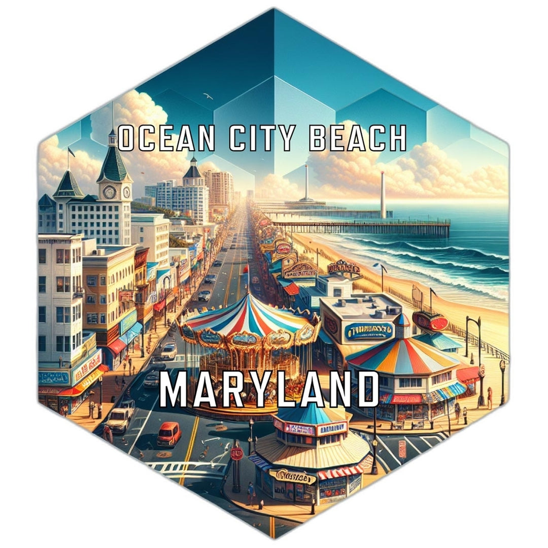 Ocean City Beach Maryland Travel Destination Souvenir Vinyl Decal Sticker Image 1